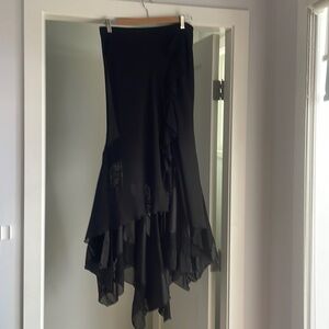 Marciano high low flamenco style skirt